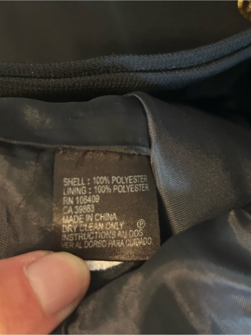 Tahari Black Double-Breasted Military Sailor Blazer NWOT - Picture 7 of 8